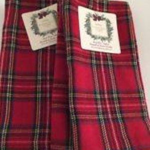NEW 4 Tartan Plaid Fabric Royal Stewart Napkins
